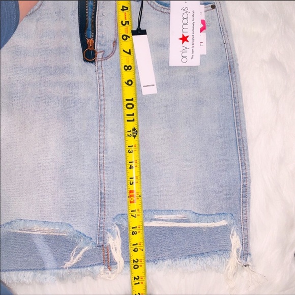 NEW WILLIAM RAST Distressed Denim High-Waist Skirt - Picture 6 of 8